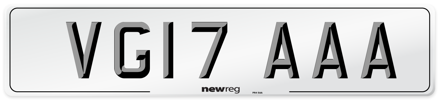 VG17 AAA Number Plate from New Reg